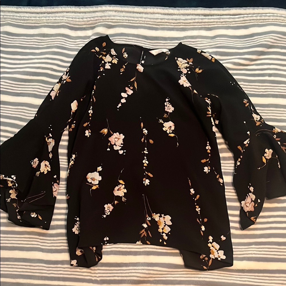 Floral Black Women's Top